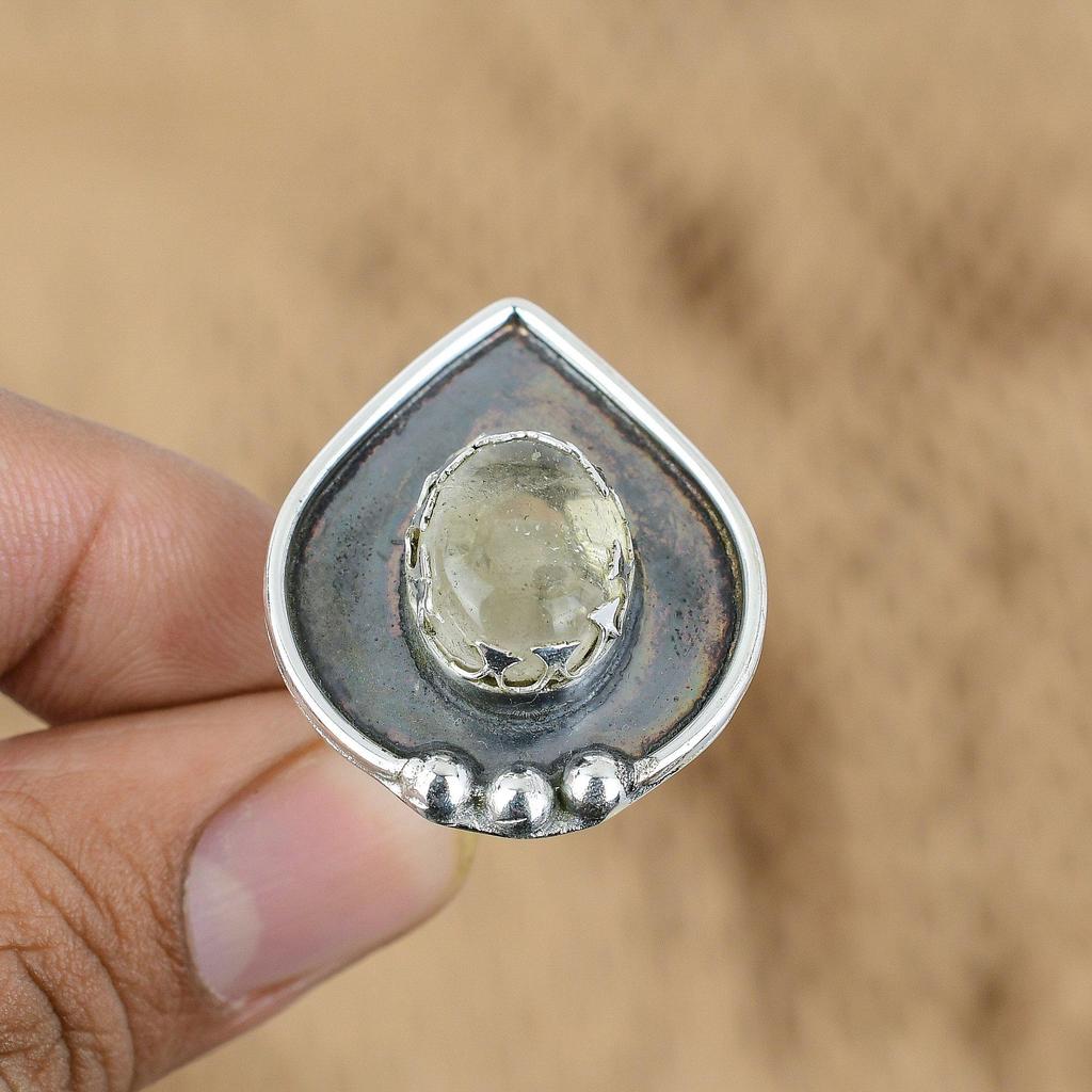 Mothers day Sale 925 Silver Oval June Birth Moonstone Stone Wedding Promise Ring