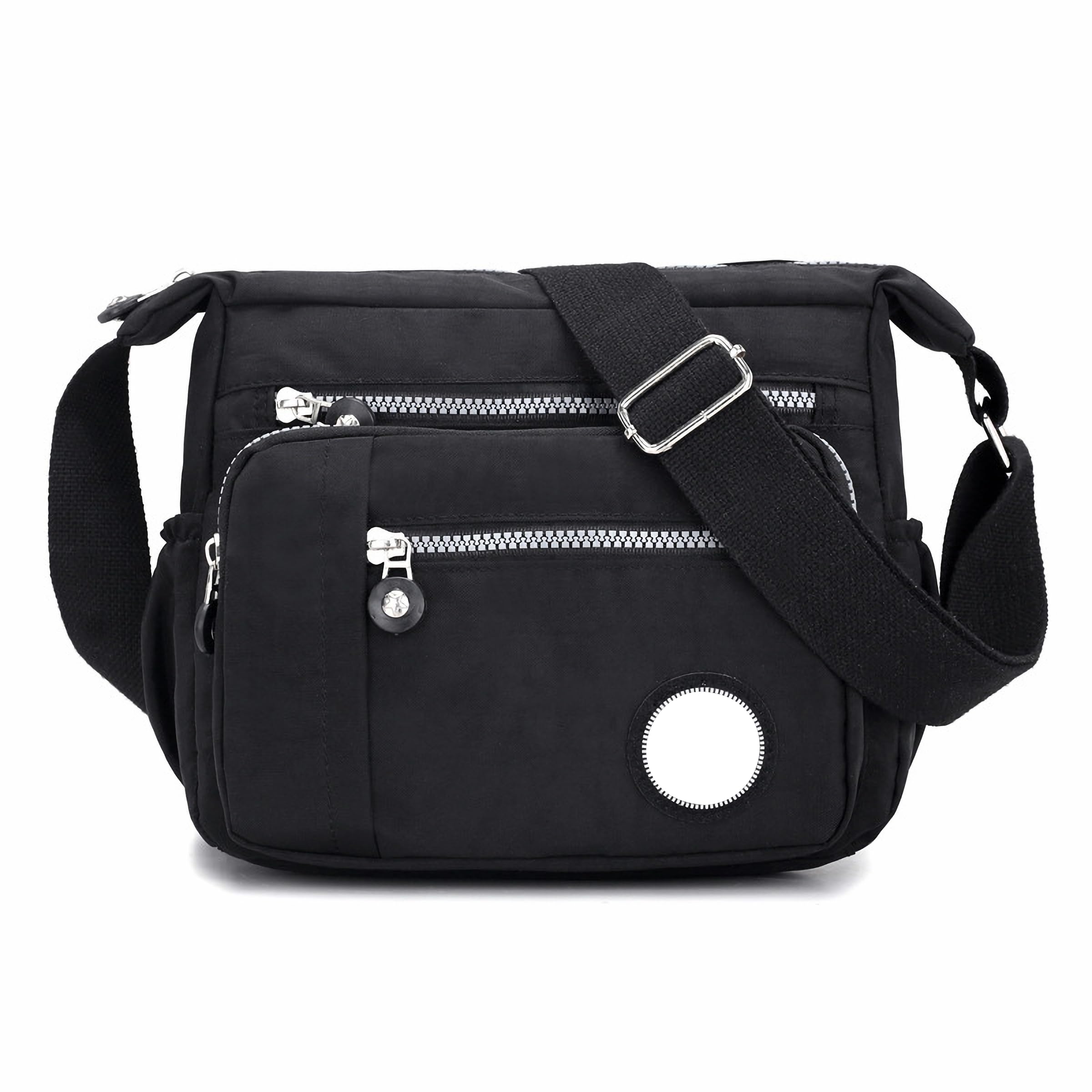 

Crossbody Shoulder Shoulder Compact [Rowaica] Women s Bag, Lightweight, Bag, Nylon, (Black) чорний
