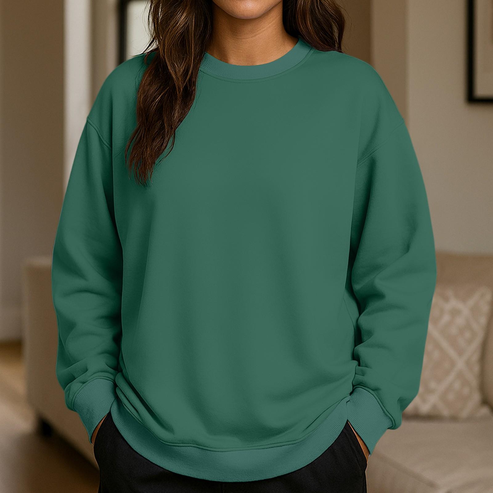 Women s Fashion Solid Color Casual Long Sleeve Hoodie L 1463₽