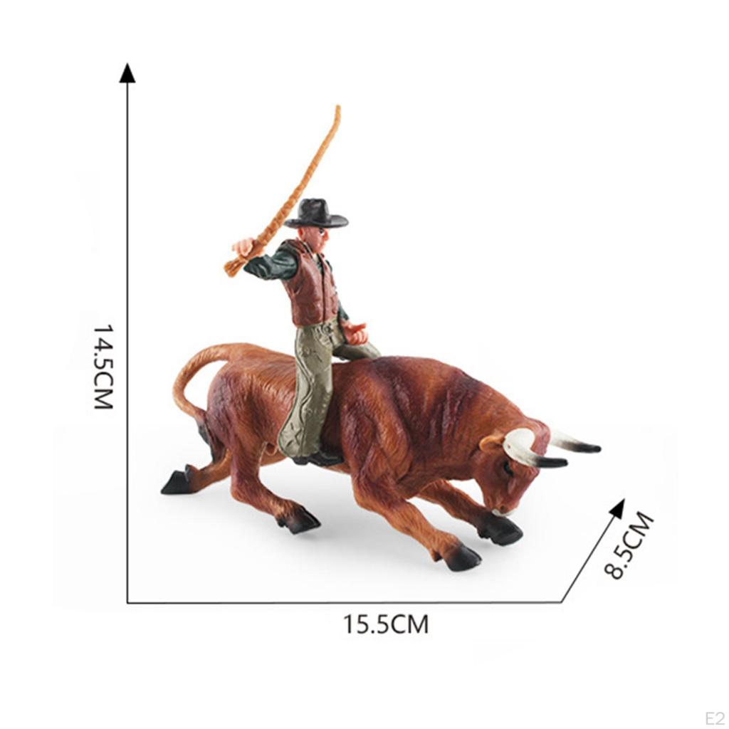 Bullfighting Figures Bull Figurine Animal Cattle Statue Micro Farm Layout Ornament