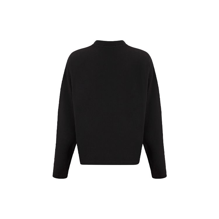 Calvin Klein Logo Print Layered Crew Neck Long Sleeve T-Shirt Women Tops Black J217447-BEH