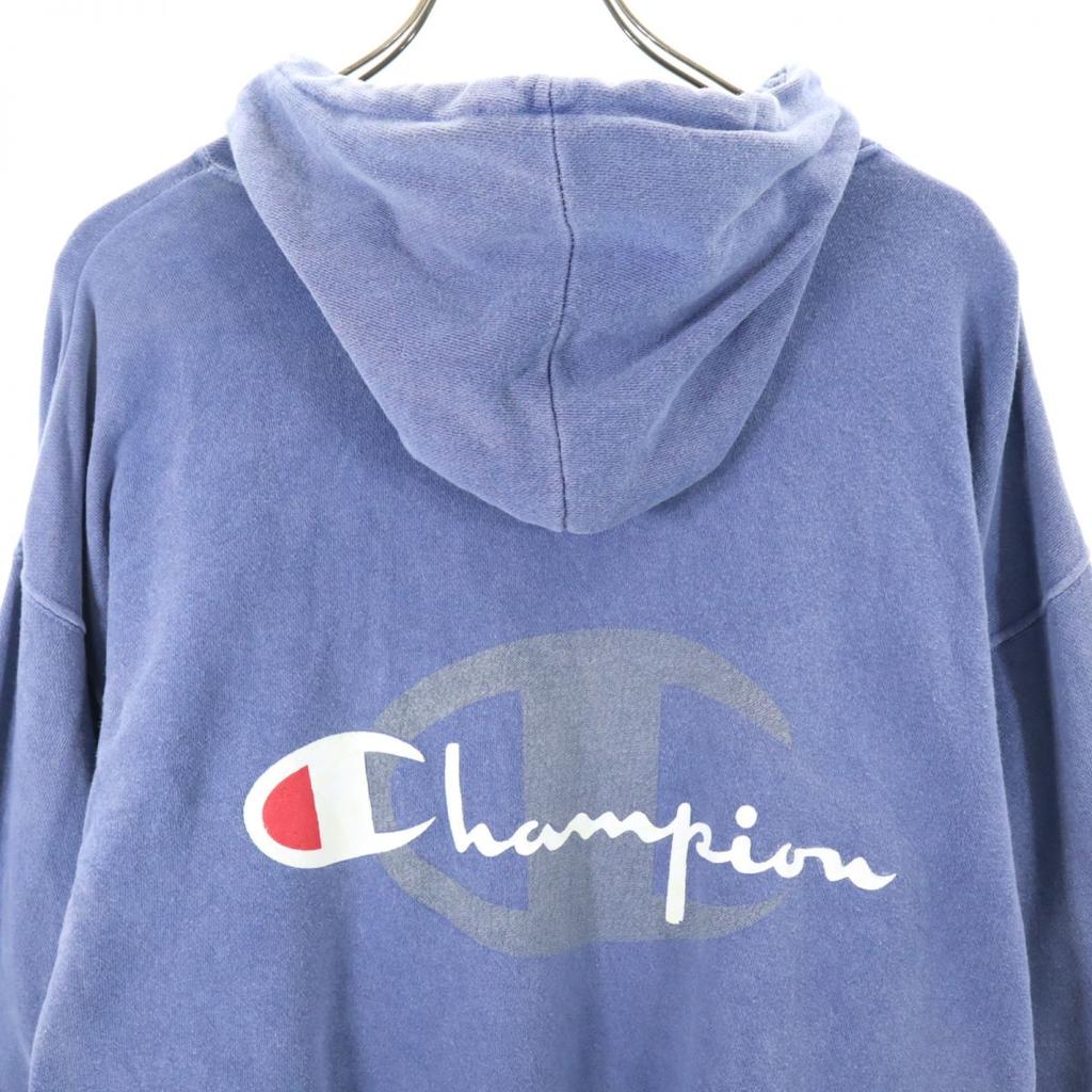 Champion 90s Old Long sleeve Sweatshirts Blue Men's Used