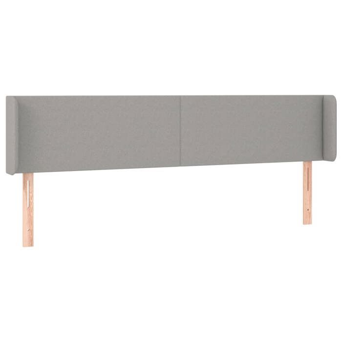 VidaXL Tête de Lit à LED Meuble de Chambre à Coucher Accessoire de Lit Double Tête de Cadre de Lit Intérieur Gris Clair 3122962