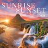 2026 Sunrise Sunset Hangable Monthly Wall Calendar Large Months Desert Beach Mountain Ocean Parks Paradise Vacation Photo Gift Organizing & Planning