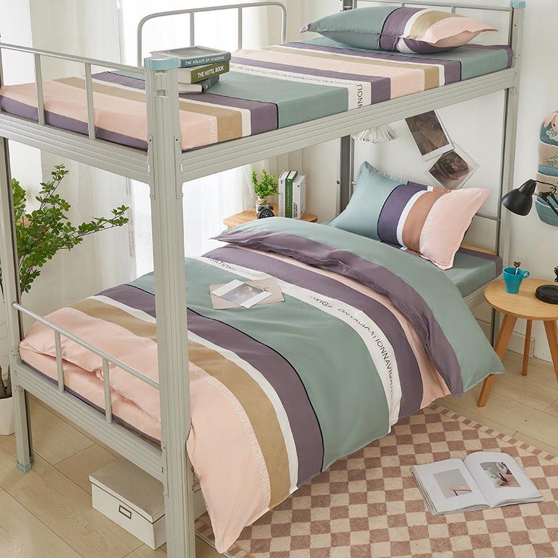 2026 Plush Student Dorm Single Bunk Bed 3-Piece Set - Cozy, Soft, Skin-Friendly