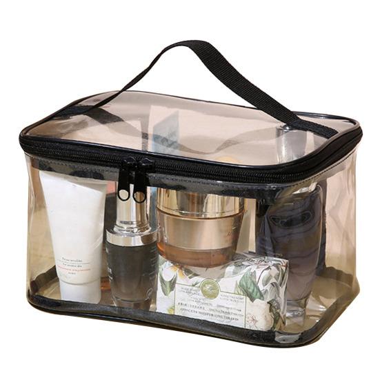 

1/4 шт. прозрачные сумки для хранения игрушек с ручкой на молнии, большая вместимость, водонепроницаемые, прозрачные 1pc чёрный