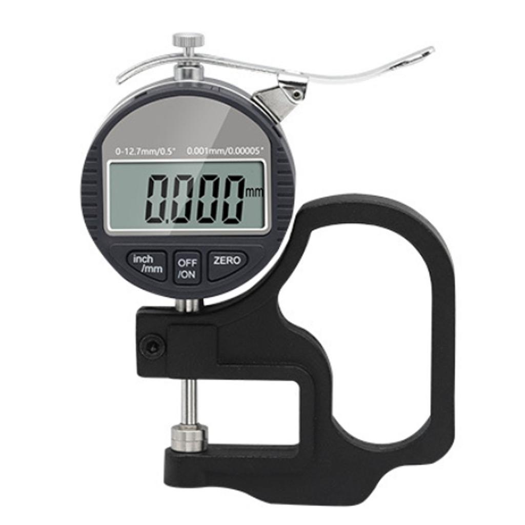 Micromètre numérique d'épaisseur 0,01 mm / 0,001 mm, Testeur d'épaisseur électronique portable pour matériaux souples