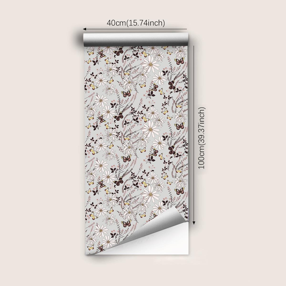 

Самоклеящиеся обои 3D цветок растение нетканый материал толстые обои спальня гостиная телевизор фон наклейки на стену 40cmX100cm