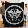 SPQR 2D Flat Pattern Flannel Blanket High Quality All Seasons Warmth and Comfort Perfect for Christmas Gifts.MMT0918081