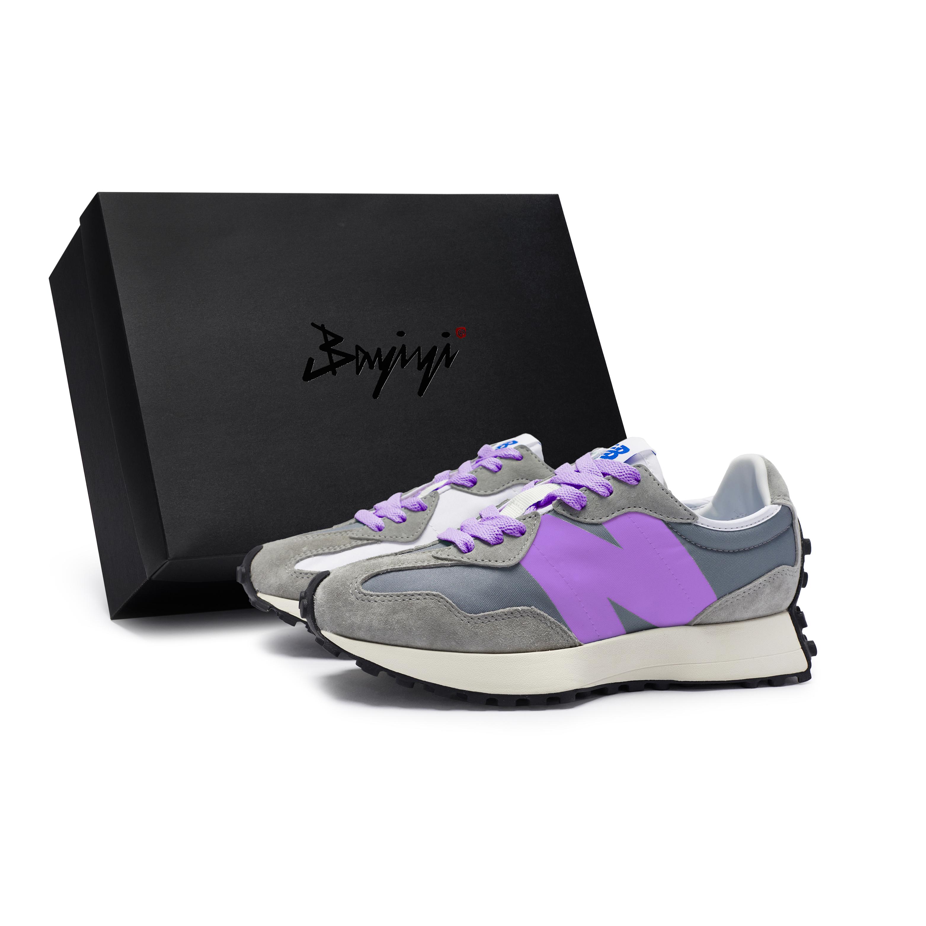 

New Balance NB 327 Амортизуючі Нековзкі Дихаючі Низькі Бігові Кросівки Унісекс Yuanzu Сіро-Фіолетові MS327LAB(Team80-S-BOX) 45