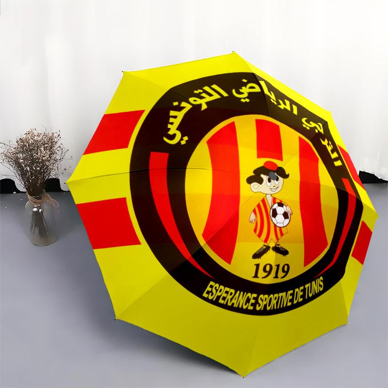 Espérance Sportive De Tunis  Pattern, Automatic Folding Umbrella, Portable and Foldable Design, 8 Ribs, a Christmas or Birthday Gift.