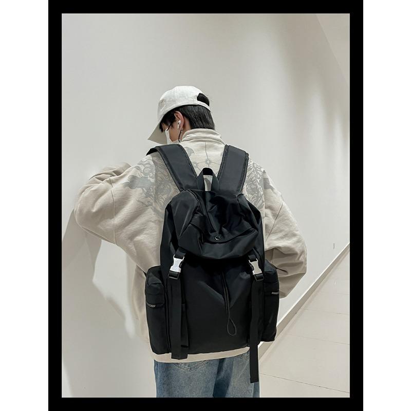

Casual Backpack High-value Street Travel Backpack Korean Version Large Capacity Male and Female Middle School Student Schoolbag Small чёрный