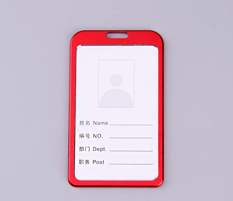 Aluminum Alloy Card Cover Men Women Business Work Name Card ID Badge Lanyard Metal Case Credit Card Holder Bags Protector