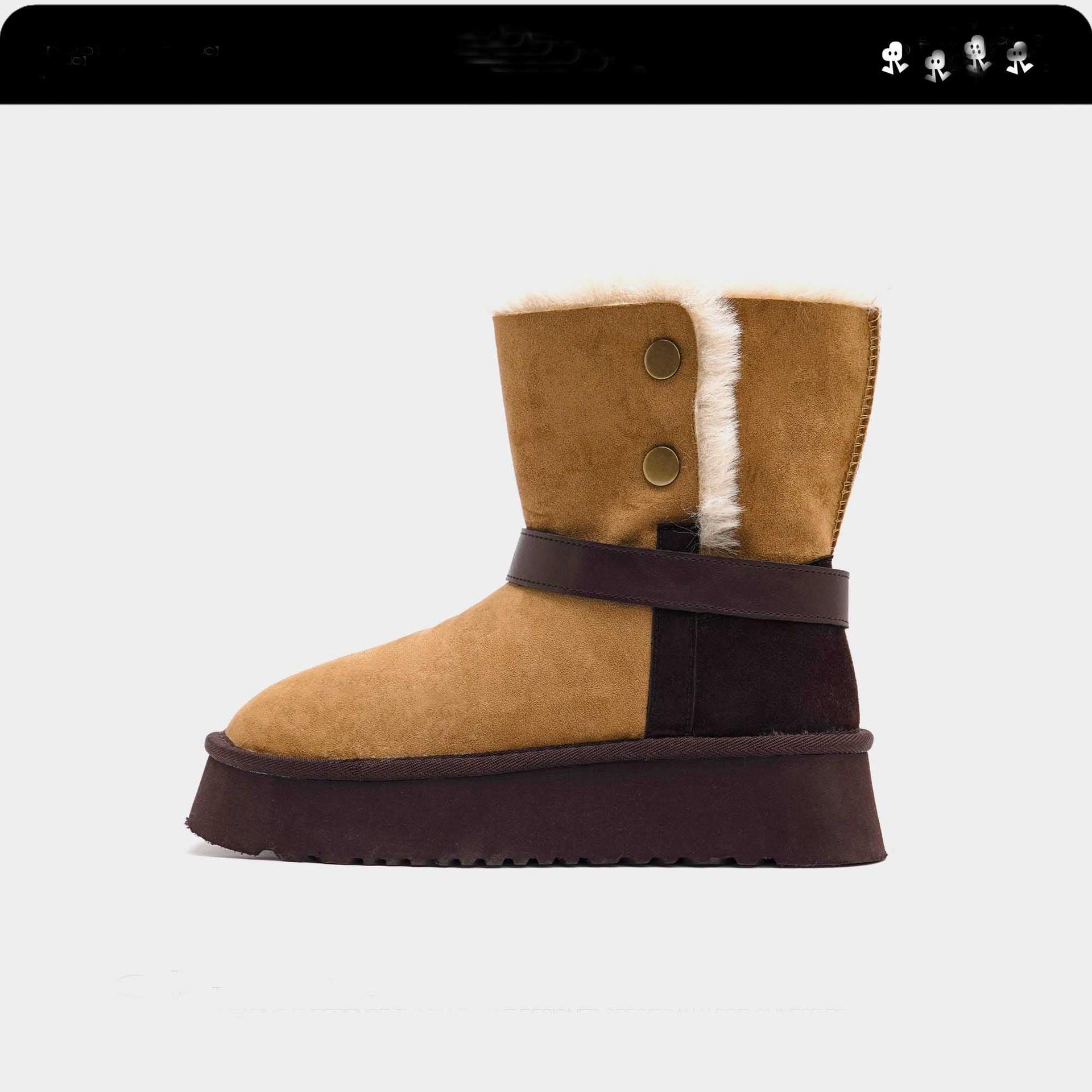 

Флисовые зимние ботинки женские осенне-зимние флисовые утолщенные теплые ботинки на толстой подошве, женские короткие ботинки 40