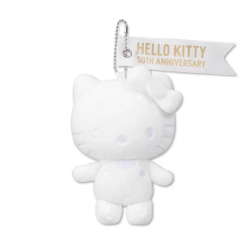50-årsjubileum Hello Kitty Docka Hänge Nyckelring: Damryggsäck i svart läderaccessoar
