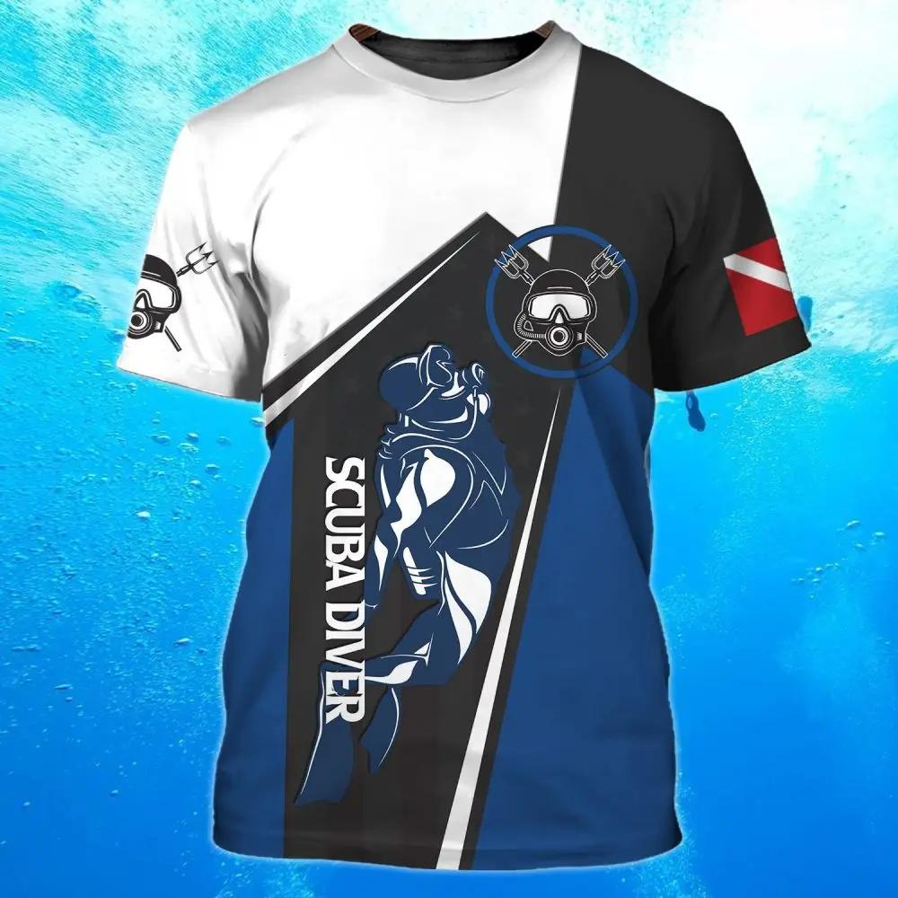 

Мужская футболка летняя одежда дайвинг принтованные 3d футболки с коротким рукавом повседневная одежда больших размеров дорожная одежда для мужчин 2024 новинка 4XL