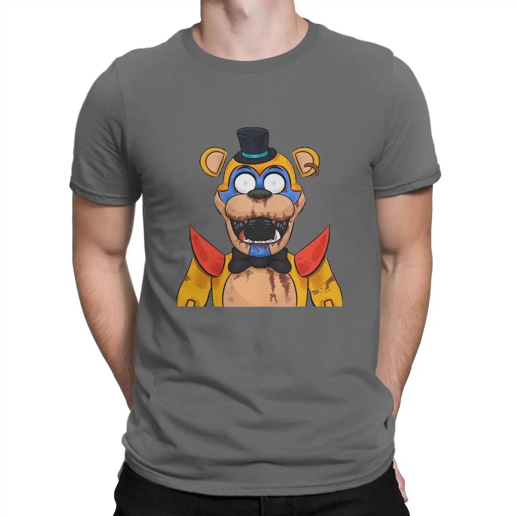 Men Exquisite Bears T Shirt F-Fazbears 100% Cotton Clothing Vintage Short Sleeve Round Neck Tees T-Shirt