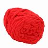 Single Thick Ice Strip Yarn Needle Knitting Woven Blanket Slipper Line(Milk White)