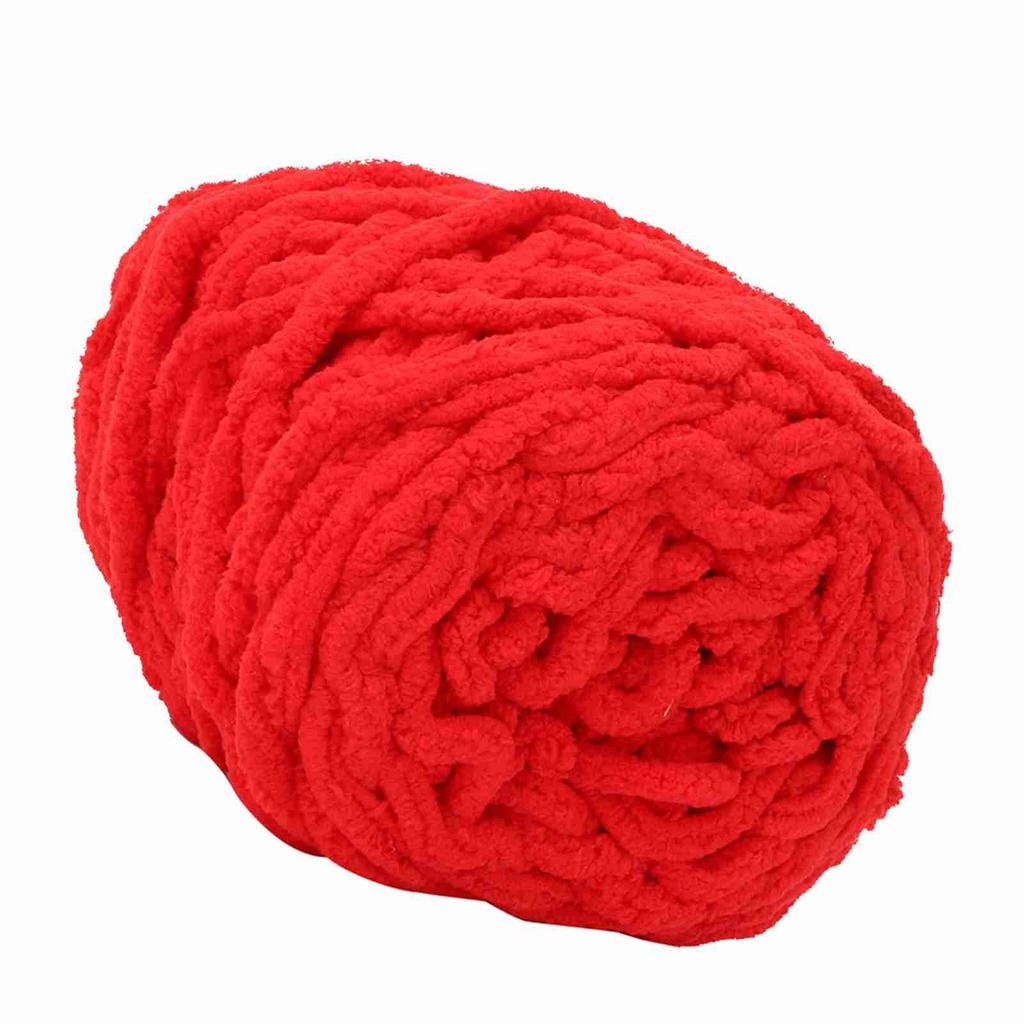 Single Thick Ice Strip Yarn Needle Knitting Woven Blanket Slipper Line(Milk White)