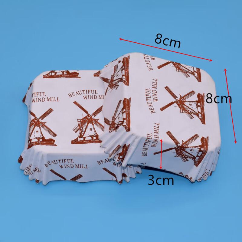 WS High-Temperature Resistant Baking Paper Cups & Trays, 300pcs 80x30mm