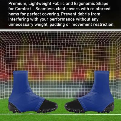 1 Pair Spike Foot Covers Super Soft High Elastic Slip Resistant Solid Color Spats Football Cleat Covers Sports Accessories
