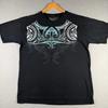 Island Tat Mens Tribal Graphic T-Shirt Black Short Sleeve Winged Cross Large
