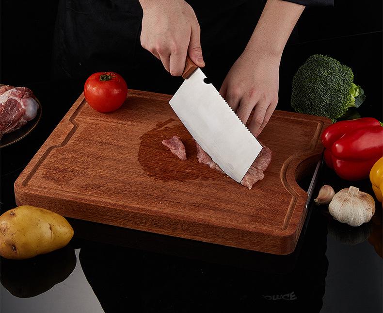 Wenge Wood Antibacterial Double-Sided Cutting Board – Anti-Mold, Solid Wood for Kitchen Use