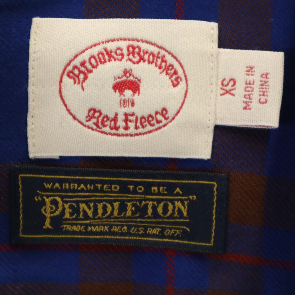 Brooks Brothers PENDLETON Pendleton Collaboration Check Pattern Long Sleeve Wool Shirt Men's Used