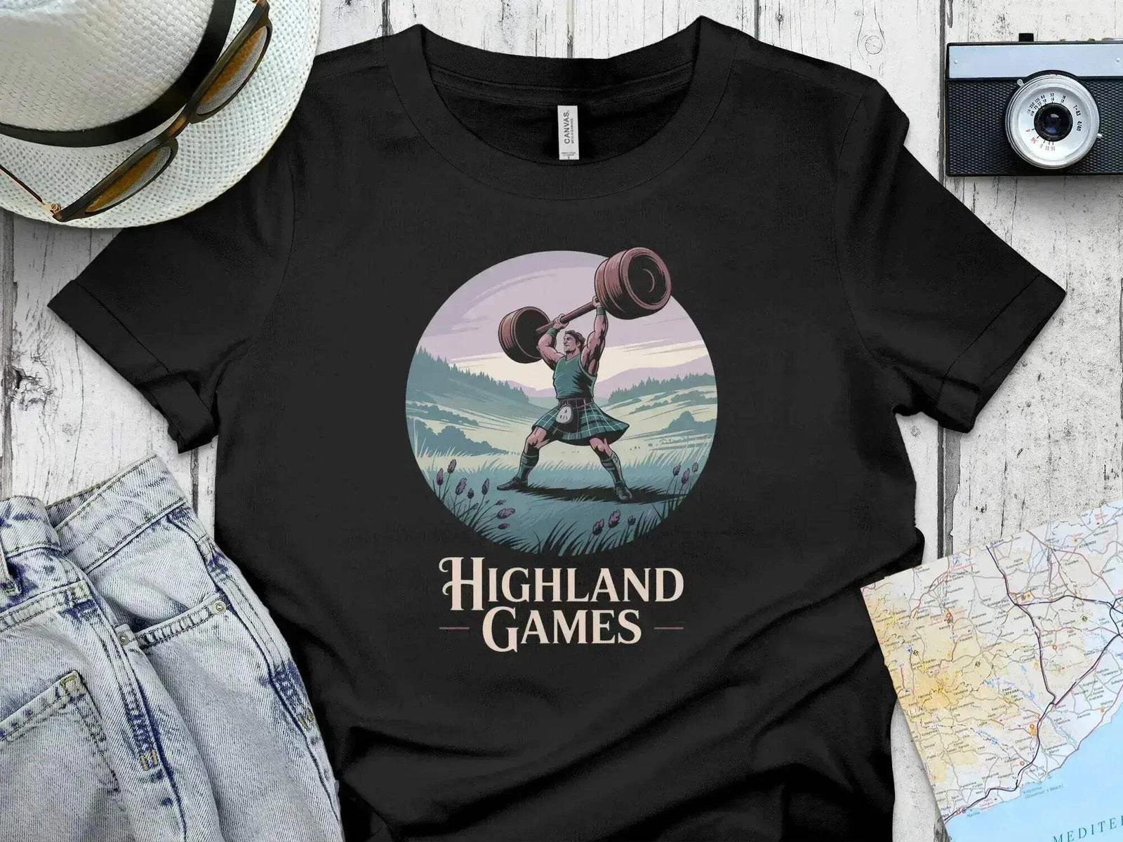 Highland Games Strength Man Weightlifting T-Shirt XL