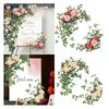 2Pcs Wedding Arch Flowers Welcome Signs Floral Swags Crafting Corner Row Backdrop Decor Garland Ornament for Party Entryway