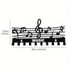 1pc Iron Music Note Storage Rack - Black Key Hooks and Coat Rack, Stylish and Creative Décor for Indoor Home Wall Decoration