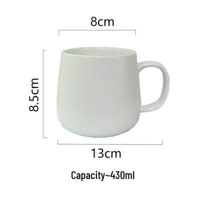 ZISIZ Ceramic Drum Mug Set (Semi-Gloss White)