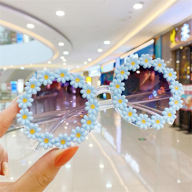 Kids Daisy Flower Sunglasses UV400 Protection Summer Beach Shades for Girls Baby Outdoor Eyewear