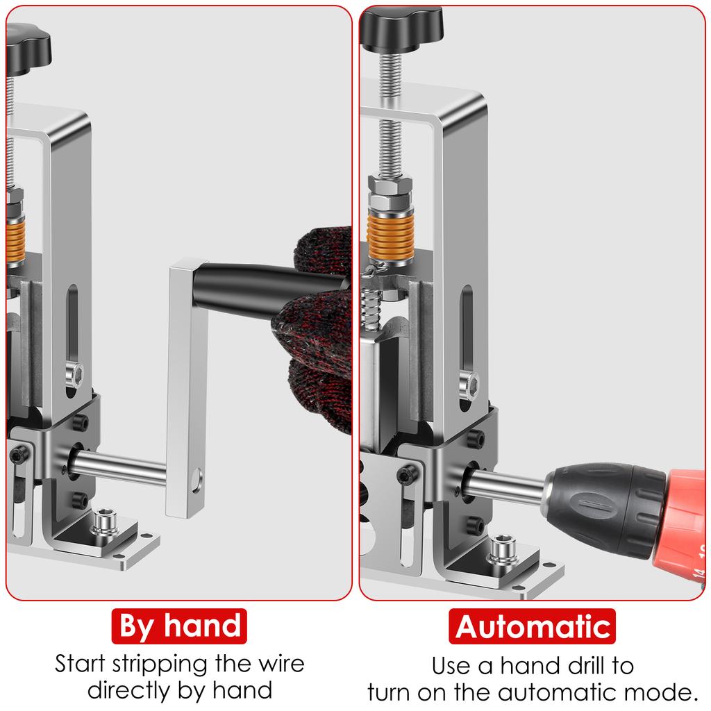 Portable Wire Stripper Manual Wire Stripping Tool 1-25mm Cable Peeling Machine Drill Powered Wire Stripper for Home Garage Work