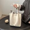 Stylish Large Capacity Tote Bag For Women With Chic Minimalist Design In Black White Or Brown