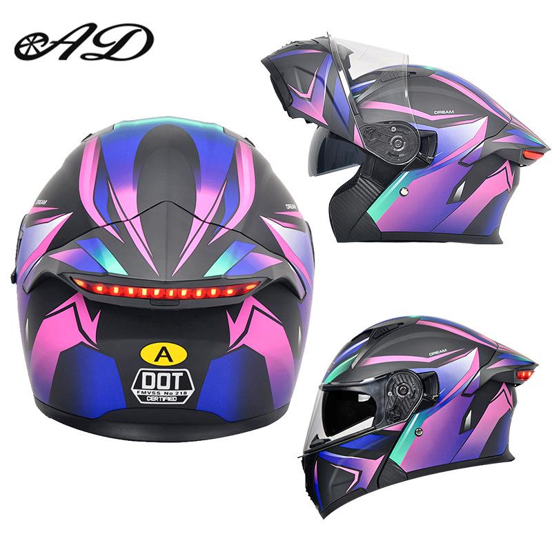 DOT Certified Flip-Up Full Face Motorcycle Helmet for All-Season Safety