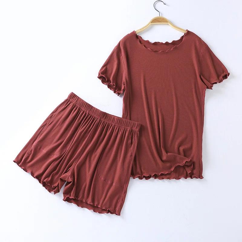 Summer Modal Short-sleeved Shorts Suit Ladies Pajamas Casual Loose Comfortable Pajamas Suits  Pajamas for Women