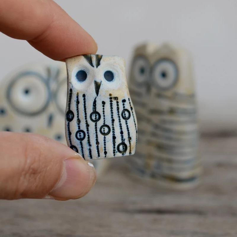 Three-Piece Owl Set, Lucky Owl Guardian, Animal Statue Gift, Interesting Owl Decoration, Bird Art Statue Home Decoration