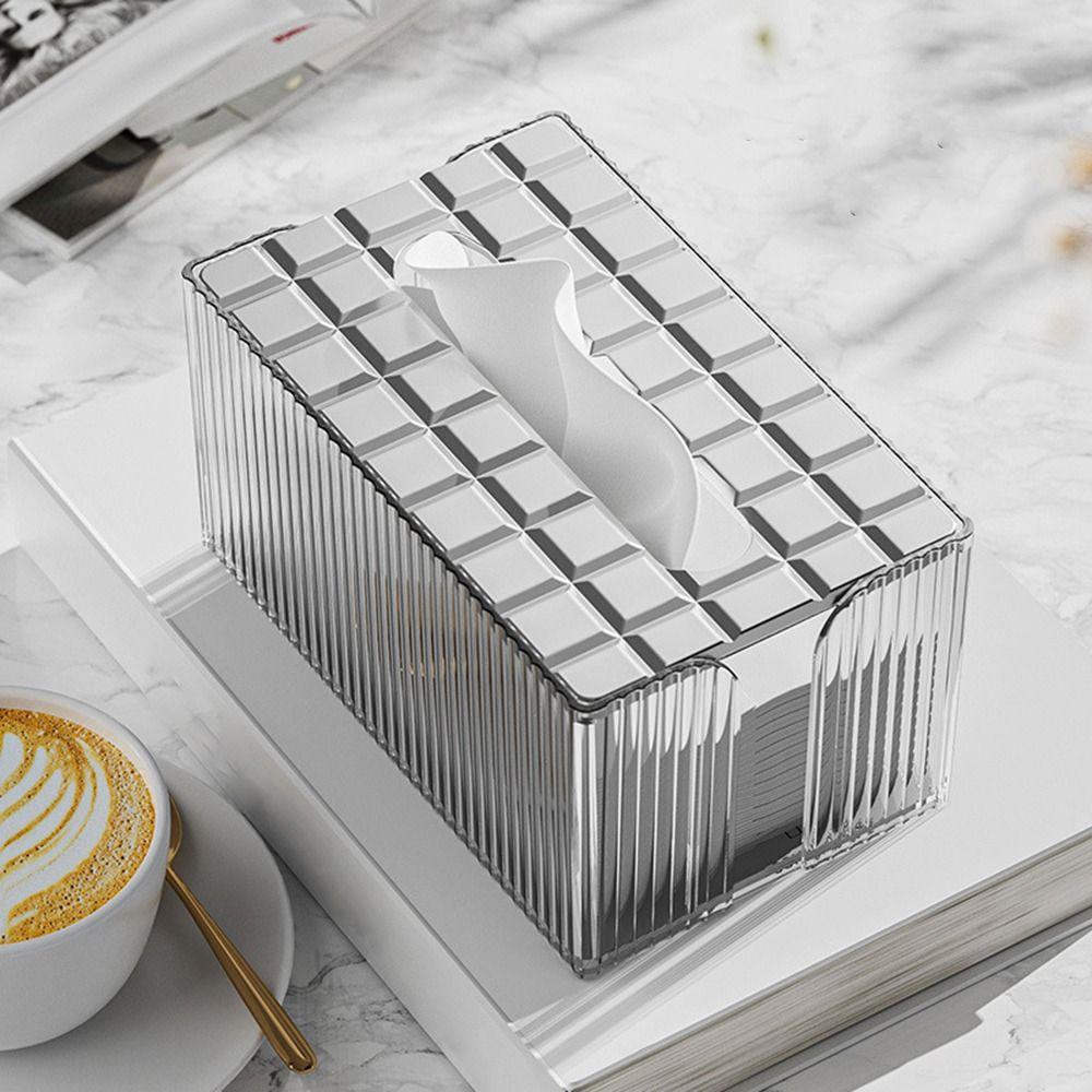 Plastic Luxury Napkin Holder Large Capacity Napkin Storage Box Tissue Storage Organizer  Bathroom