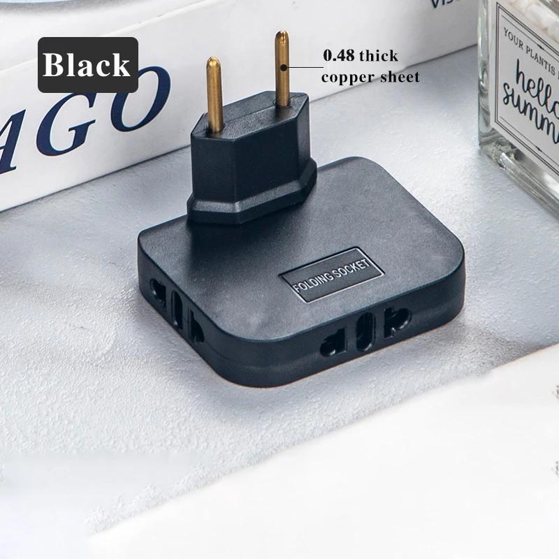 Wireless Socket Mini Slim Adapter Sockets, 180 Degrees Rotatable, EU Plug Converter, Multi-Plug, USA Extension, 3 In 1