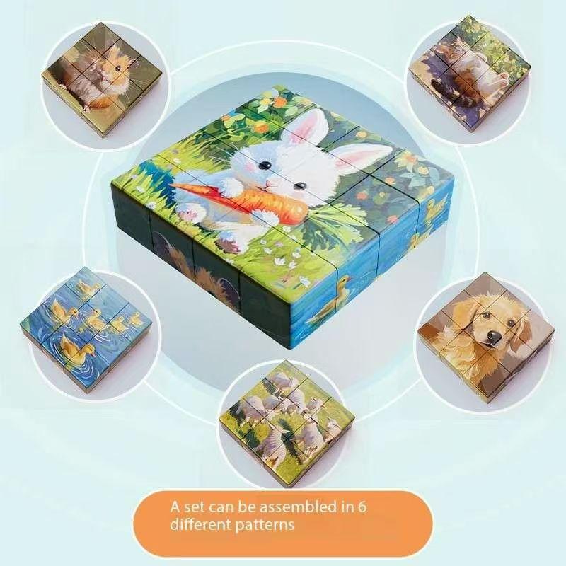 Non-Toxic 3D Magnetic Puzzle Blocks For Kids - Cartoon Dinosaurs Cars Animals Diy Magnetic Building Blocks Toys For Children Adult Toy