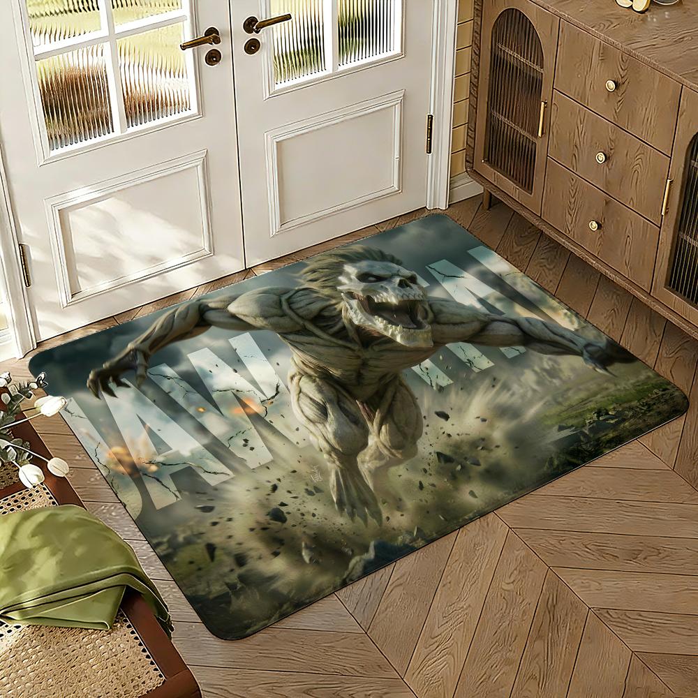 Attack-on-Titans Anime Floor Mat Soft Thickened Absorbent Non-Slip Bedroom Living Room Door Mat Home Decor Flannel Rugs