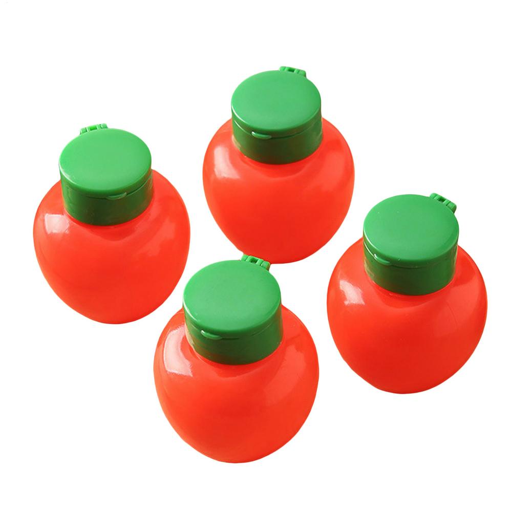 

4pcs/set Mini Seasoning Bottle Red PP Spices Jars BBQ Pepper Spices Salt Shaker Jar Food Storage Container With Lid красный