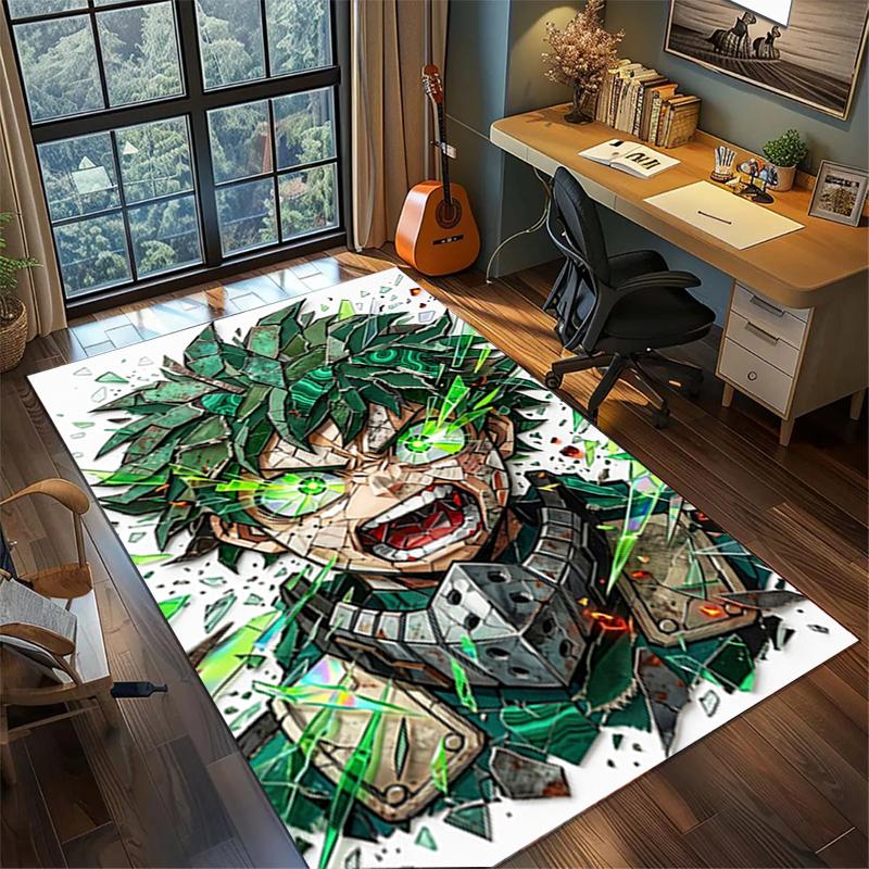 Washable Non Slip My Hero Academia Rug Large Area Floor Mat Gamer Room Bedroom Decor