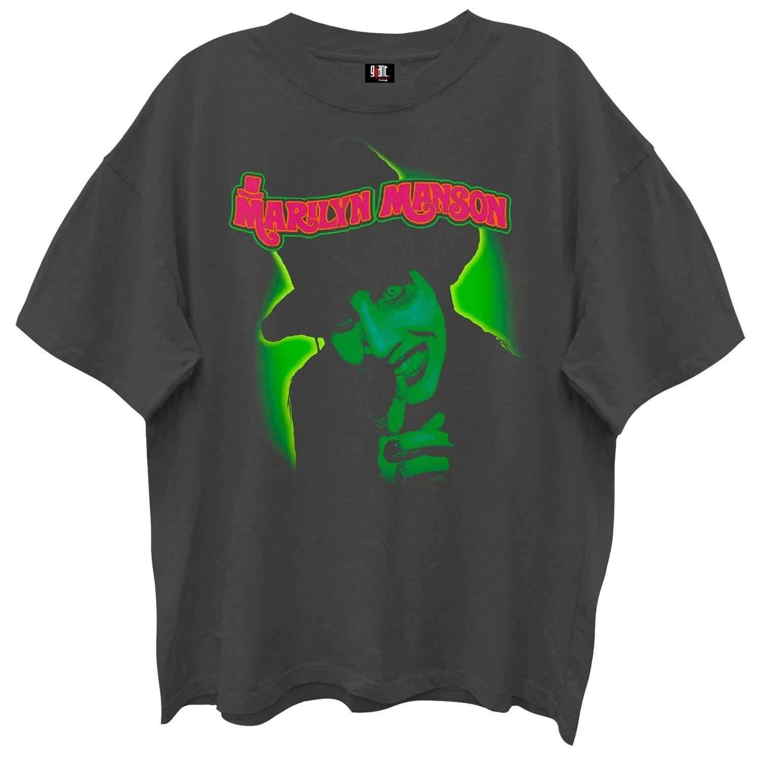 Men s Marilyn Manson Smells Like Children Vintage T-shirt Small Navy M
