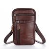 Portable Genuine Leather Men's Phone Bag Outdoor 1Pc Travel Waist Pack Shoulder Bags