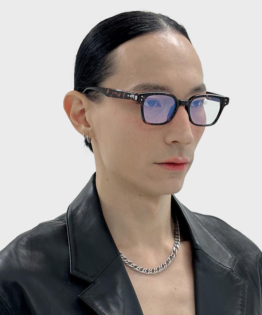 MAISON MASTER Arrow Leopard Glasses