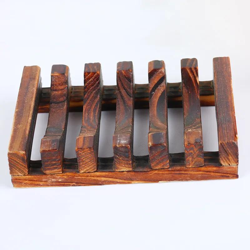 Natural Wood Soap Holder Bathroom Soaps Dish Shower Storage Support Multi-purpose Kitchen Sponge Rag Container Shelf FMT2050