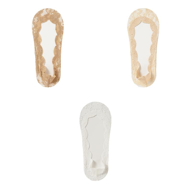 

3 пары кружевных носков для женщин, сексуальные короткие носки с нескользящей пяткой, носки с мелким вырезом, невидимые носки 3 Pairs