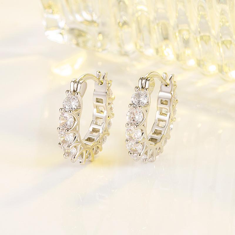 New 925 Silver Heart Stud Earrings Fashion High Quality For Women's Wedding Fine Jewelry Accessories Party Gifts